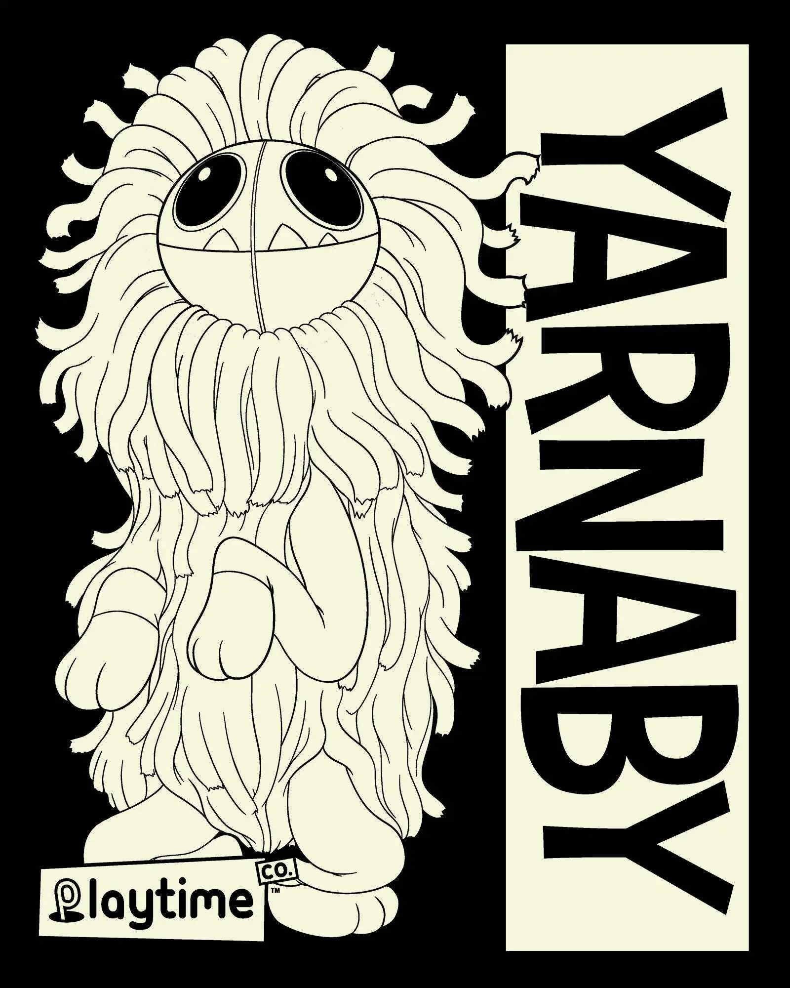 Yarnaby Sitting Black Tee - Image 3