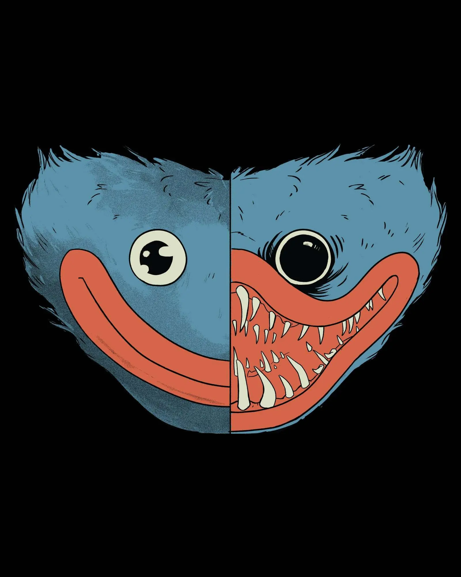 Good and Evil Huggy Wuggy Tee - Image 2